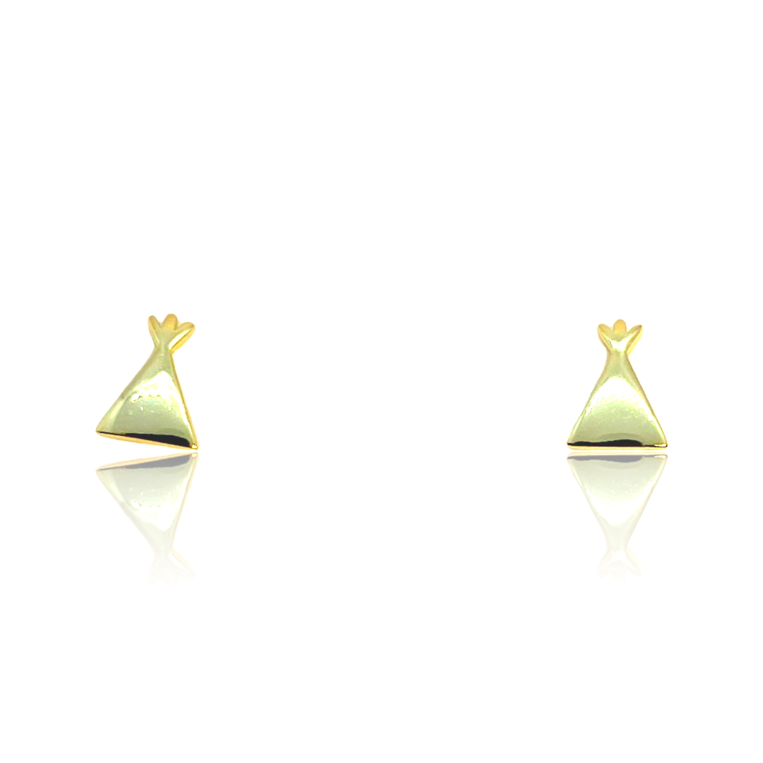 Tipi Earrings in gold