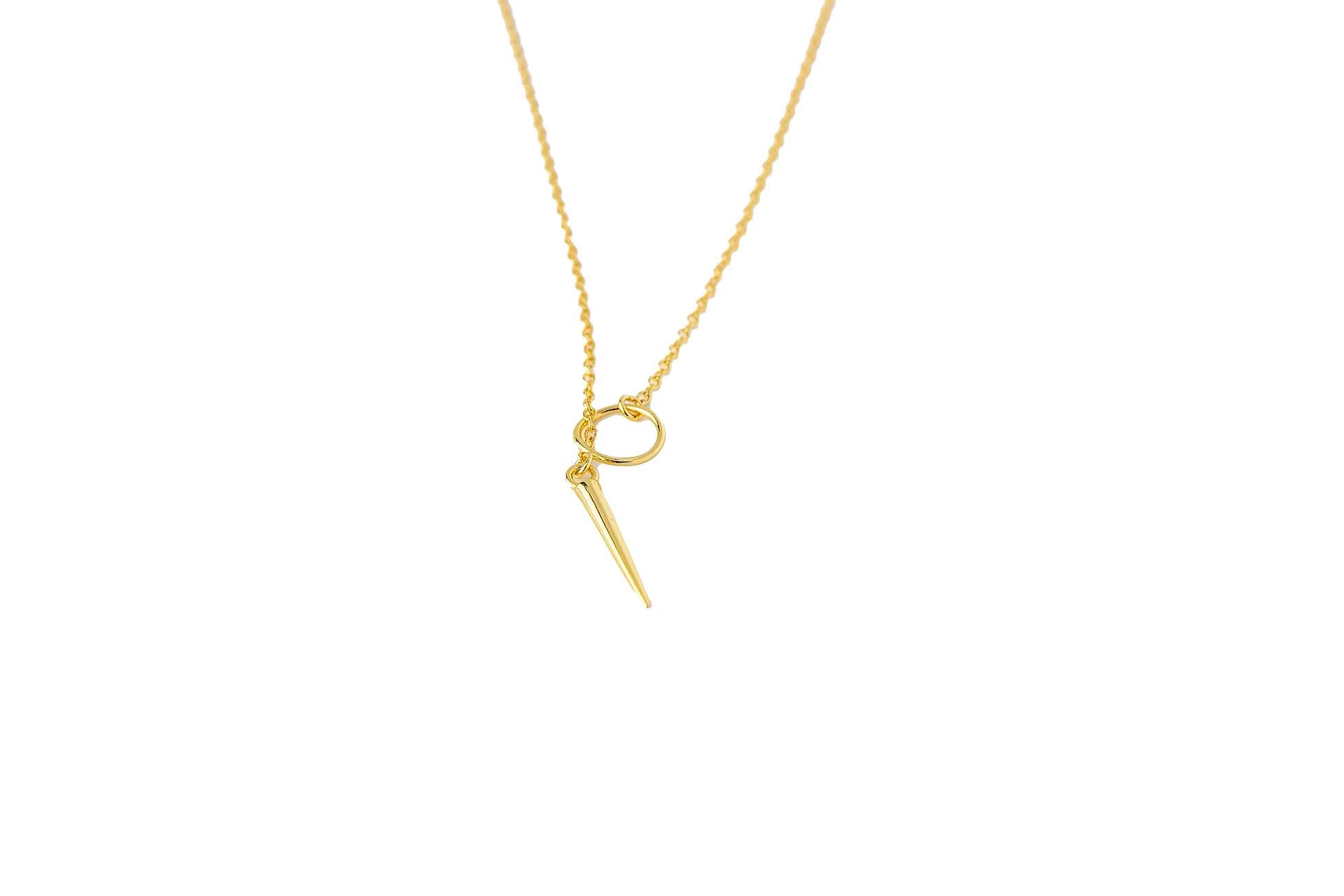 Point necklace close-up