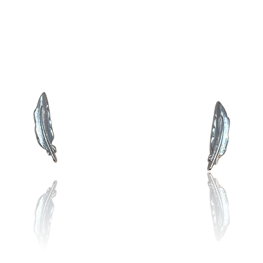 White gold earrings