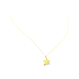 Gold bear necklace