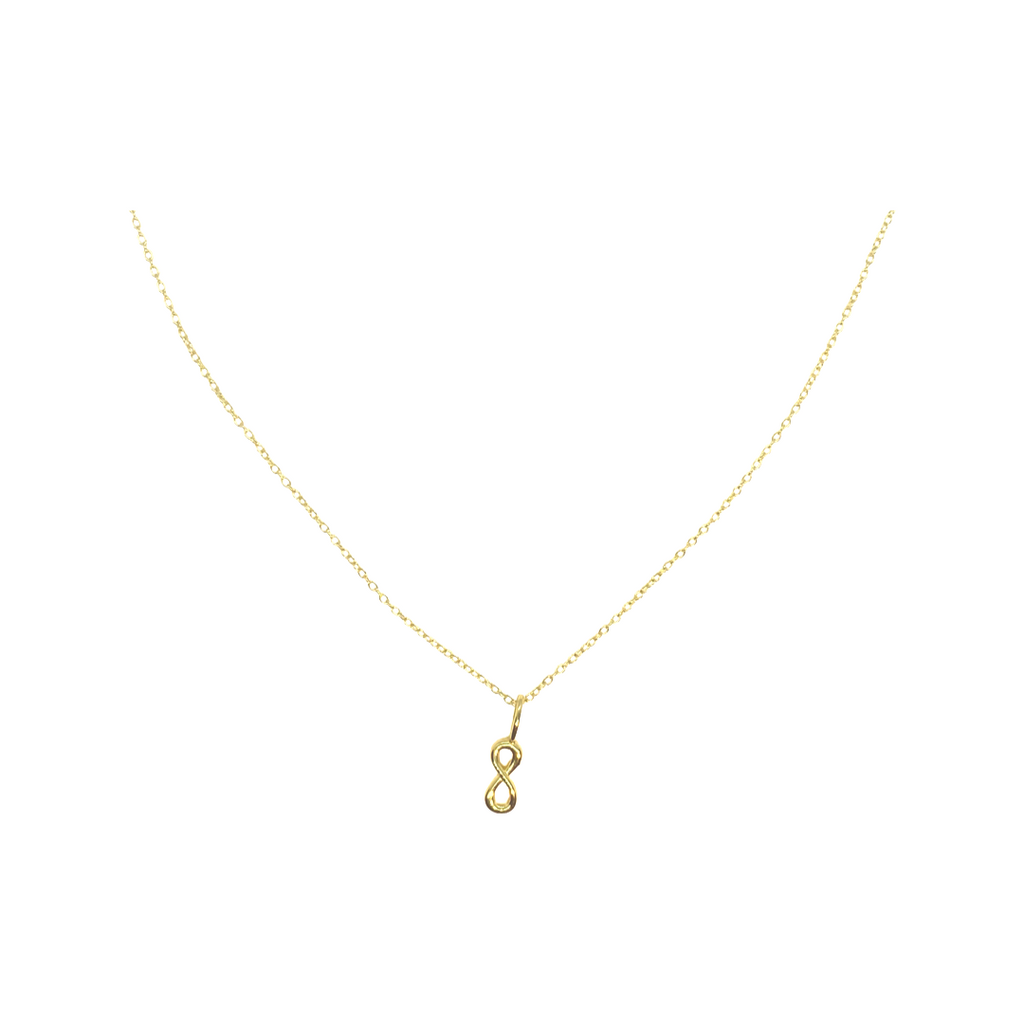 Gold infinity necklace