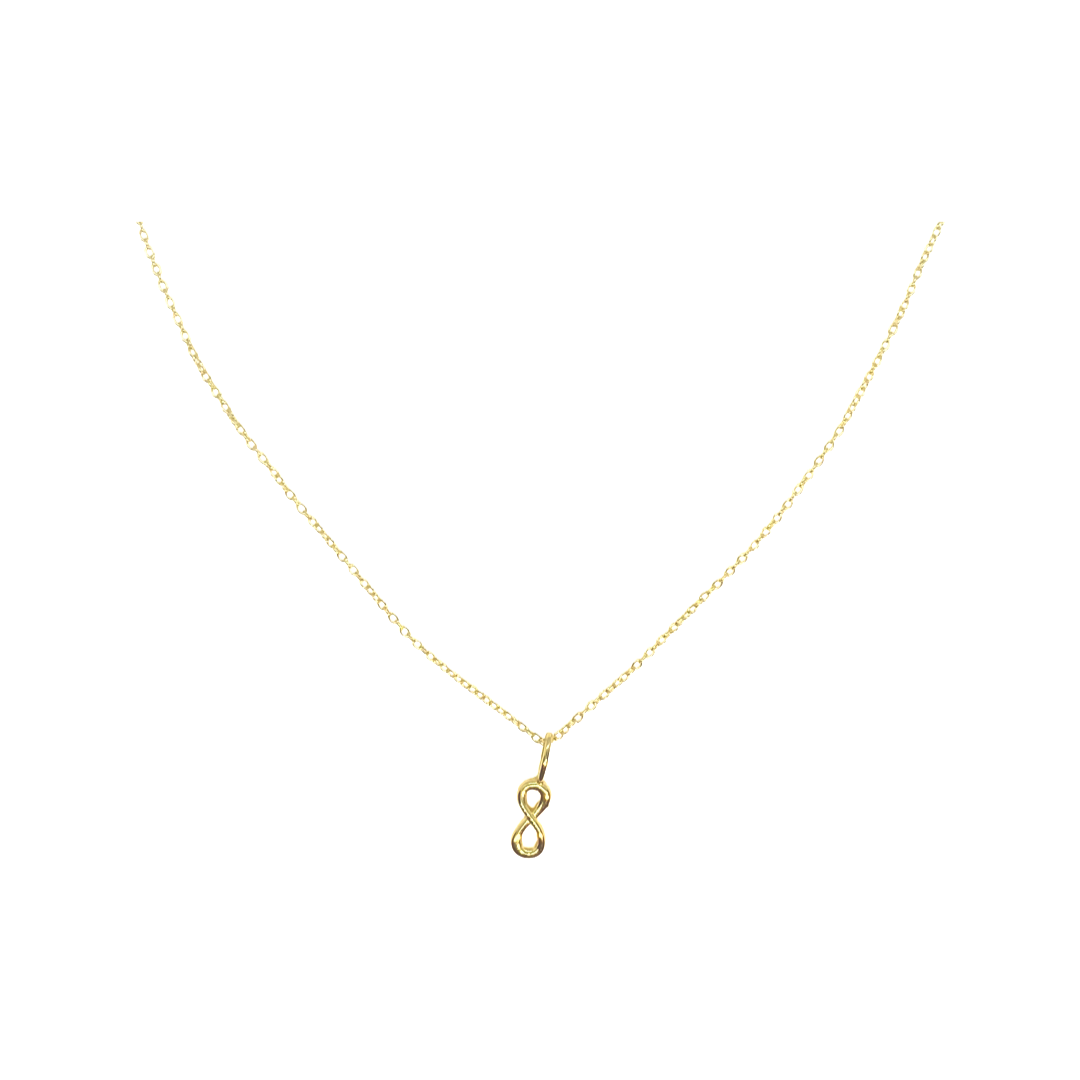 Gold infinity necklace