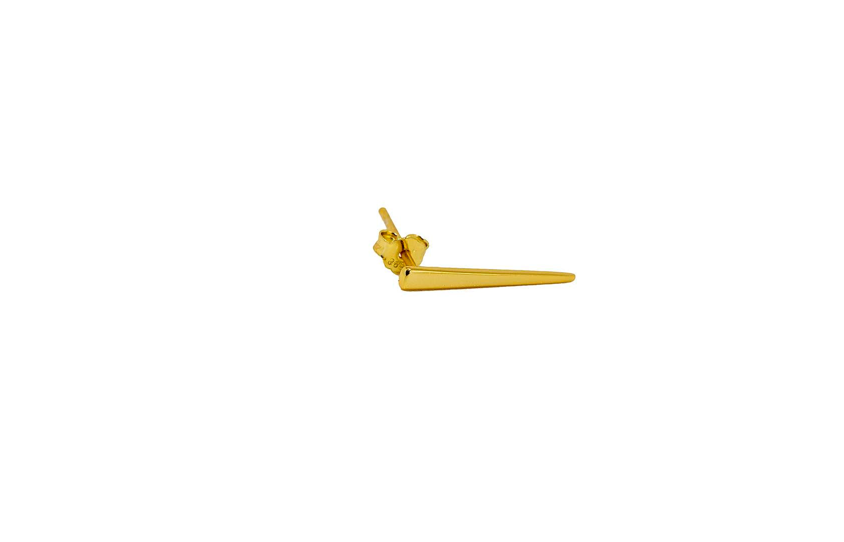 Single spike earring showing backing.