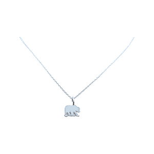 Silver bear necklace